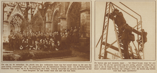 872735 Collage van 2 foto's betreffende de bijeenkomst van de vereniging van Nederlandsche Illustratie Persfotografen ...